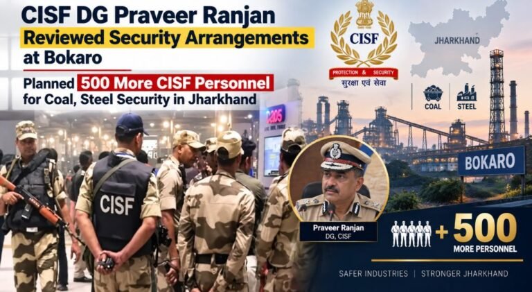 CISF DG Praveer Ranjan Reviewed Security Arrangements at Bokaro, Planned 500 More CISF Personnel for Coal, Steel Security in Jharkhand