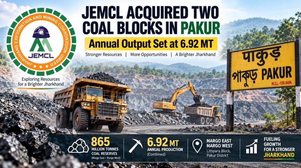 JEMCL Acquired Two Coal Blocks in Pakur, Annual Output Set at 6.92 MT