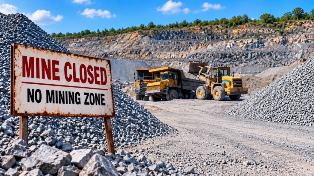 Shutdown of Stone Chips Mining Slowed Construction Work in Noamundi Jharkhand
